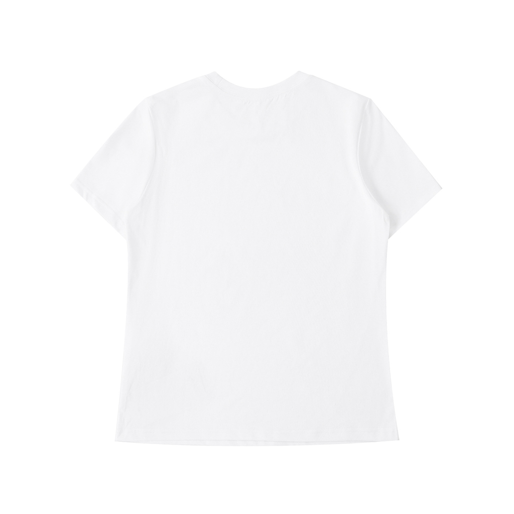 ODMPOD Essential Standard Shoulder T-Shirt in neutral color, featuring a classic fit and simple design on a plain background.