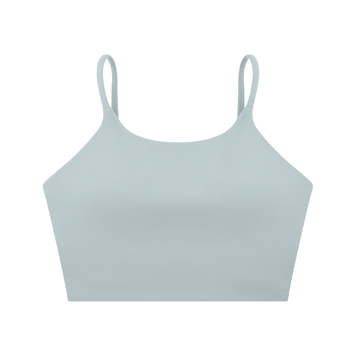 ODMPOD spaghetti strap yoga sports bra showing a sleek, supportive design with thin straps and breathable fabric.