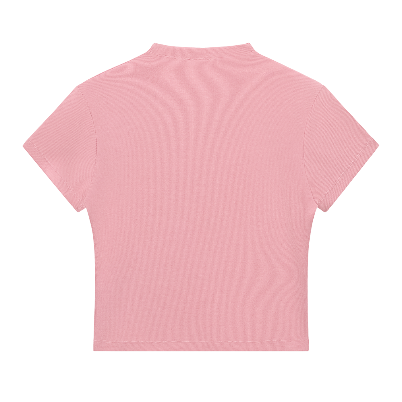 ODMPOD Essential Slim Fit Mock Neck T-Shirt in black, close-up showing the smooth fabric and fitted design.