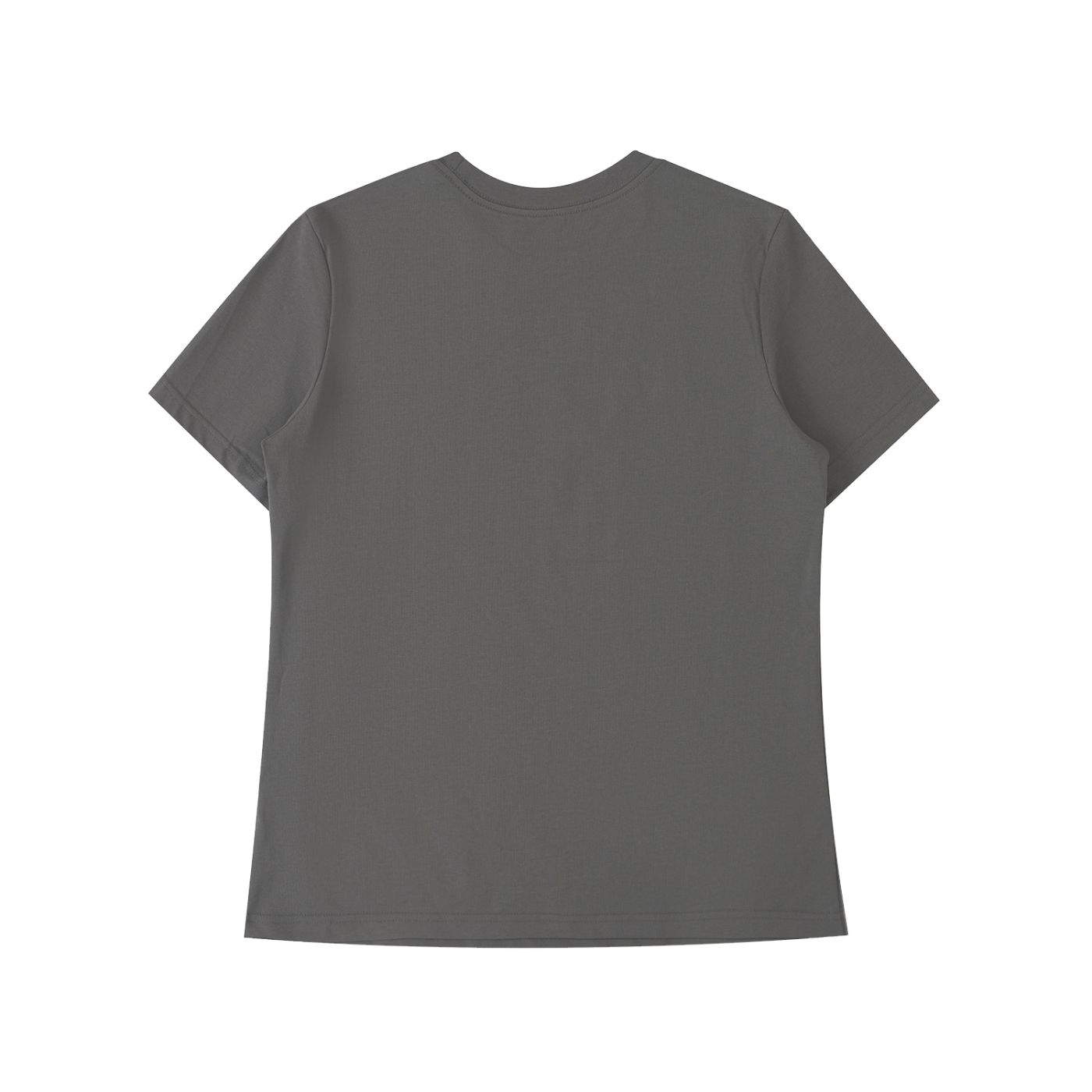 ODMPOD Essential Standard Shoulder T-Shirt, plain white cotton tee with crew neck and short sleeves, displayed flat.