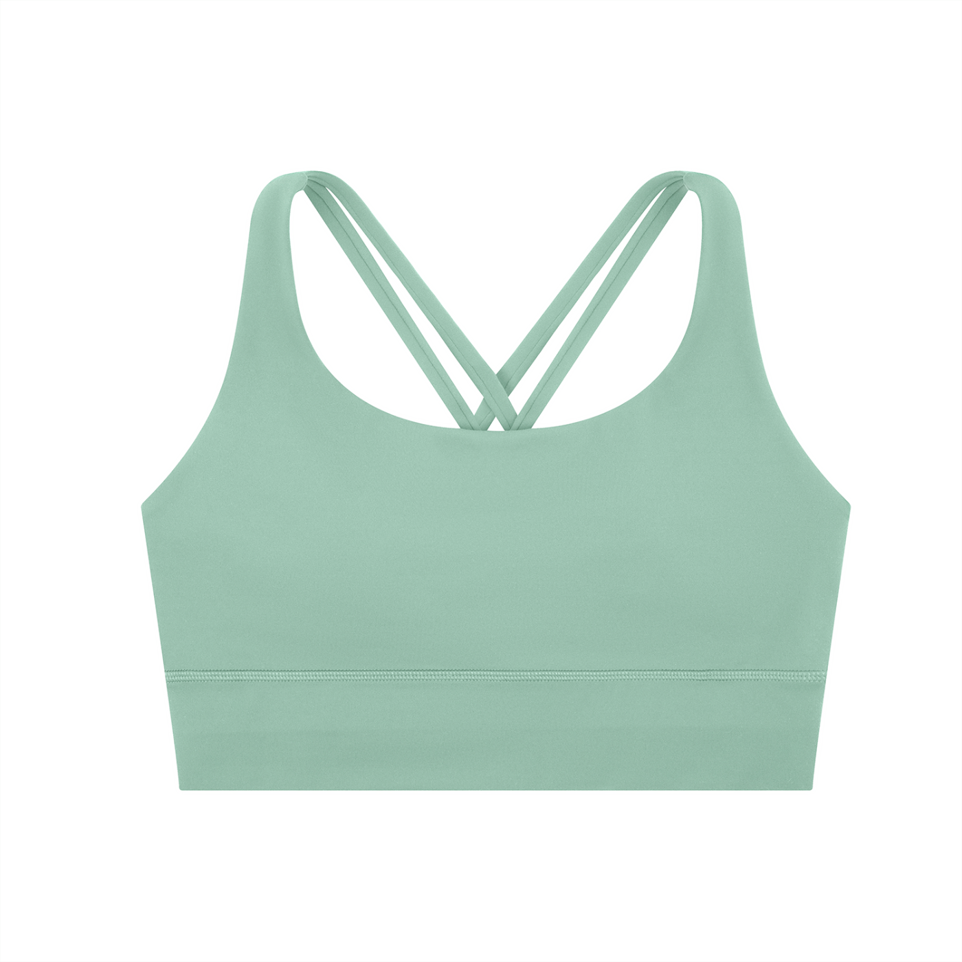 ODMPOD strappy criss-cross sports bra with adjustable straps and breathable fabric, designed for activewear and workout support.