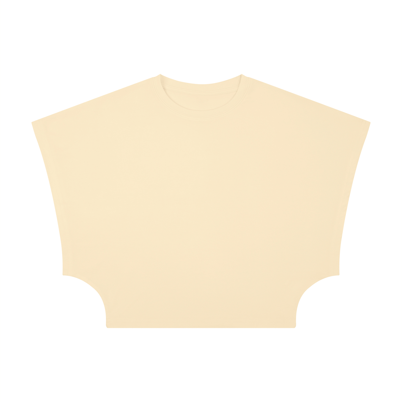 ODMPOD cropped dolman T-shirt in soft fabric, featuring a relaxed fit with short sleeves and a stylish cropped design.