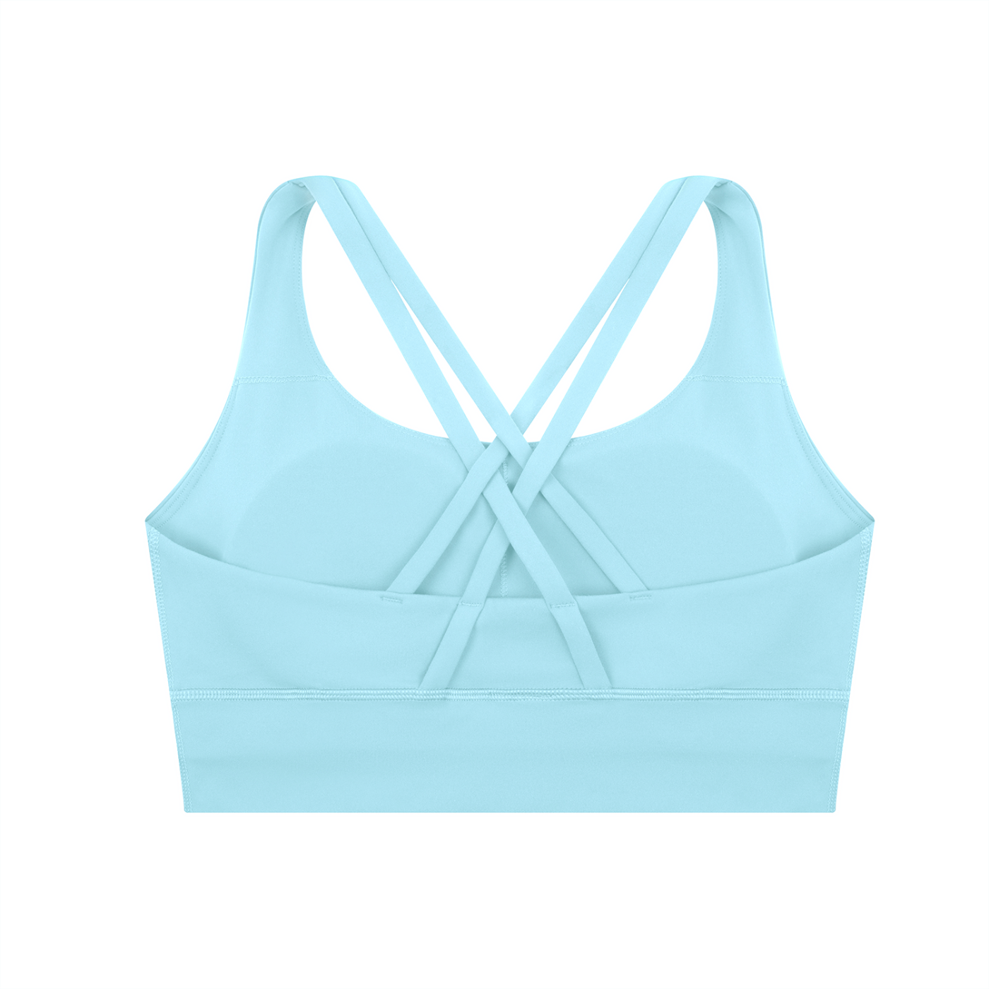 ODMPOD strappy criss-cross sports bra with supportive design and adjustable straps, shown on a mannequin.