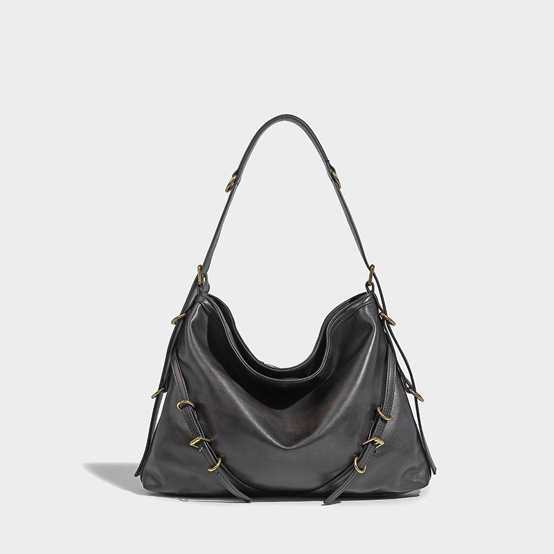 In Orderly Fashion designer shoulder handbag with sleek leather design and top handle for stylish everyday use.