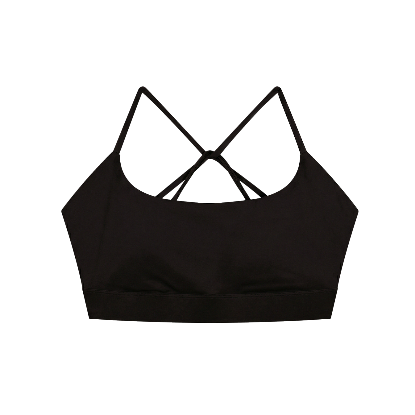 ODMPOD strappy criss cross yoga sports bra with adjustable straps and breathable fabric, designed for active workouts.
