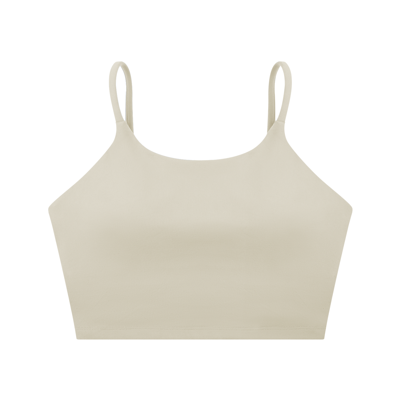 ODMPOD Spaghetti Strap Yoga Sports Bra in black, featuring a sleek design with spaghetti straps and breathable fabric.