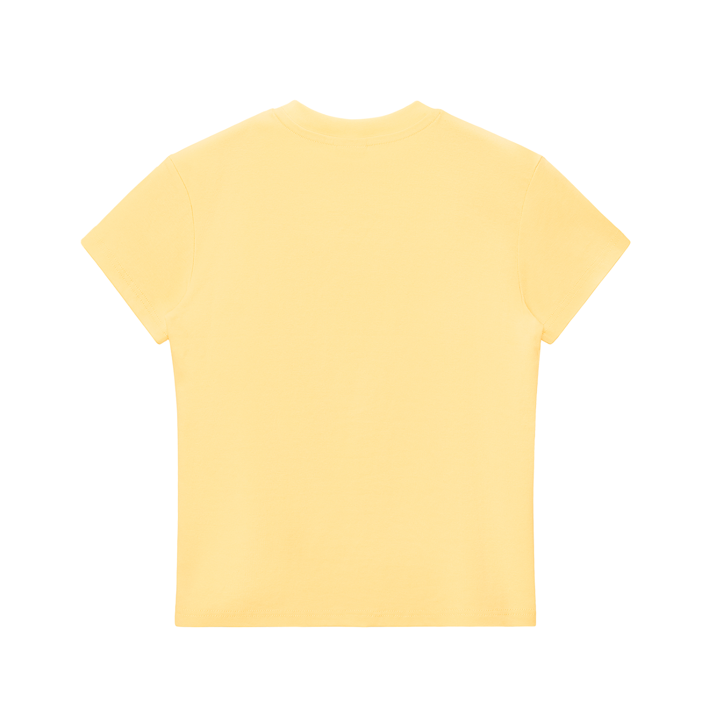 ODMPOD Essential Bodycon Crewneck T-Shirt in soft fabric, shown on a mannequin with a fitted, sleek design and crew neckline.