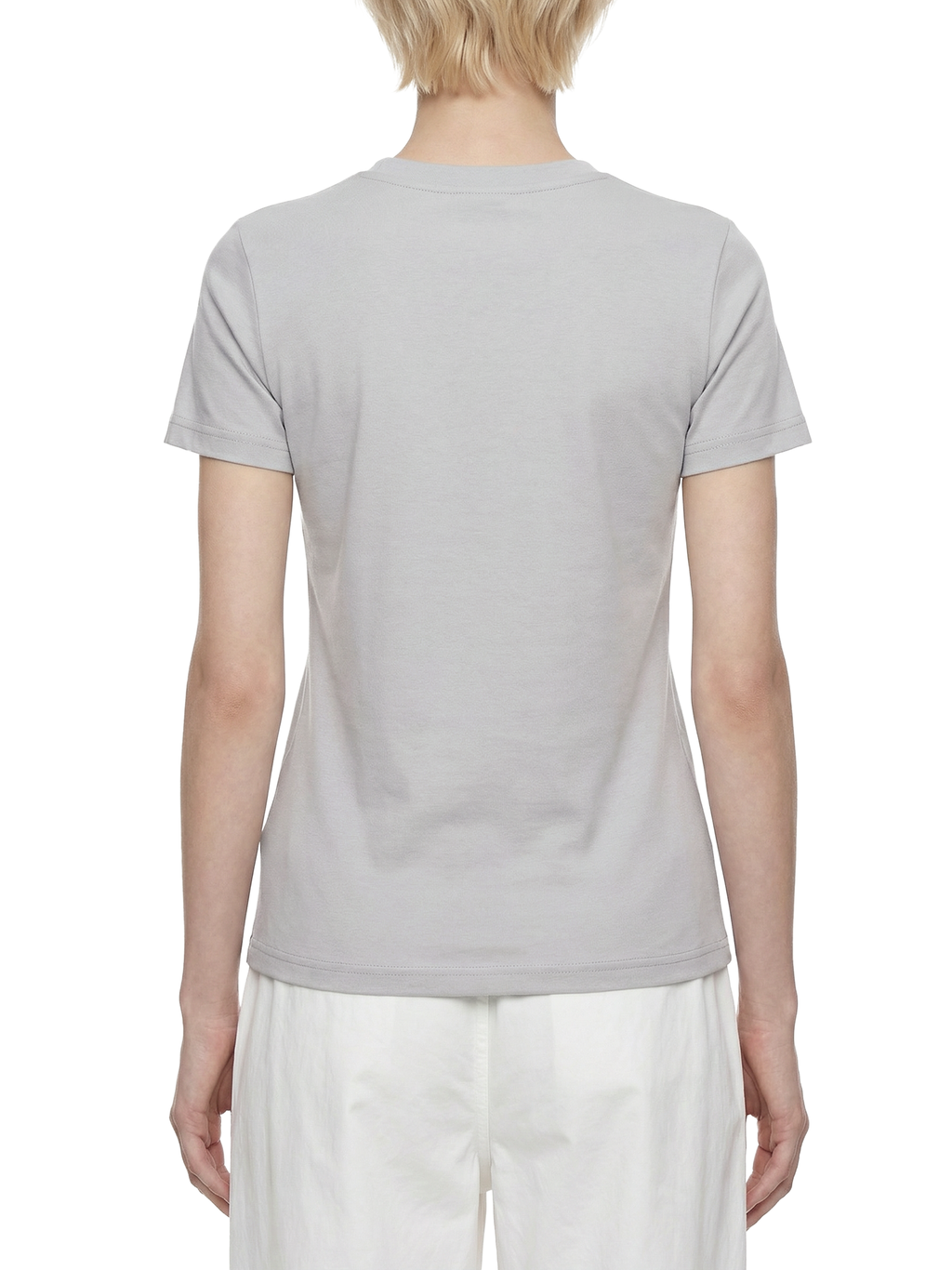 ODMPOD Essential Standard Shoulder T-Shirt in white, featuring a classic fit and soft fabric, shown on a plain background.