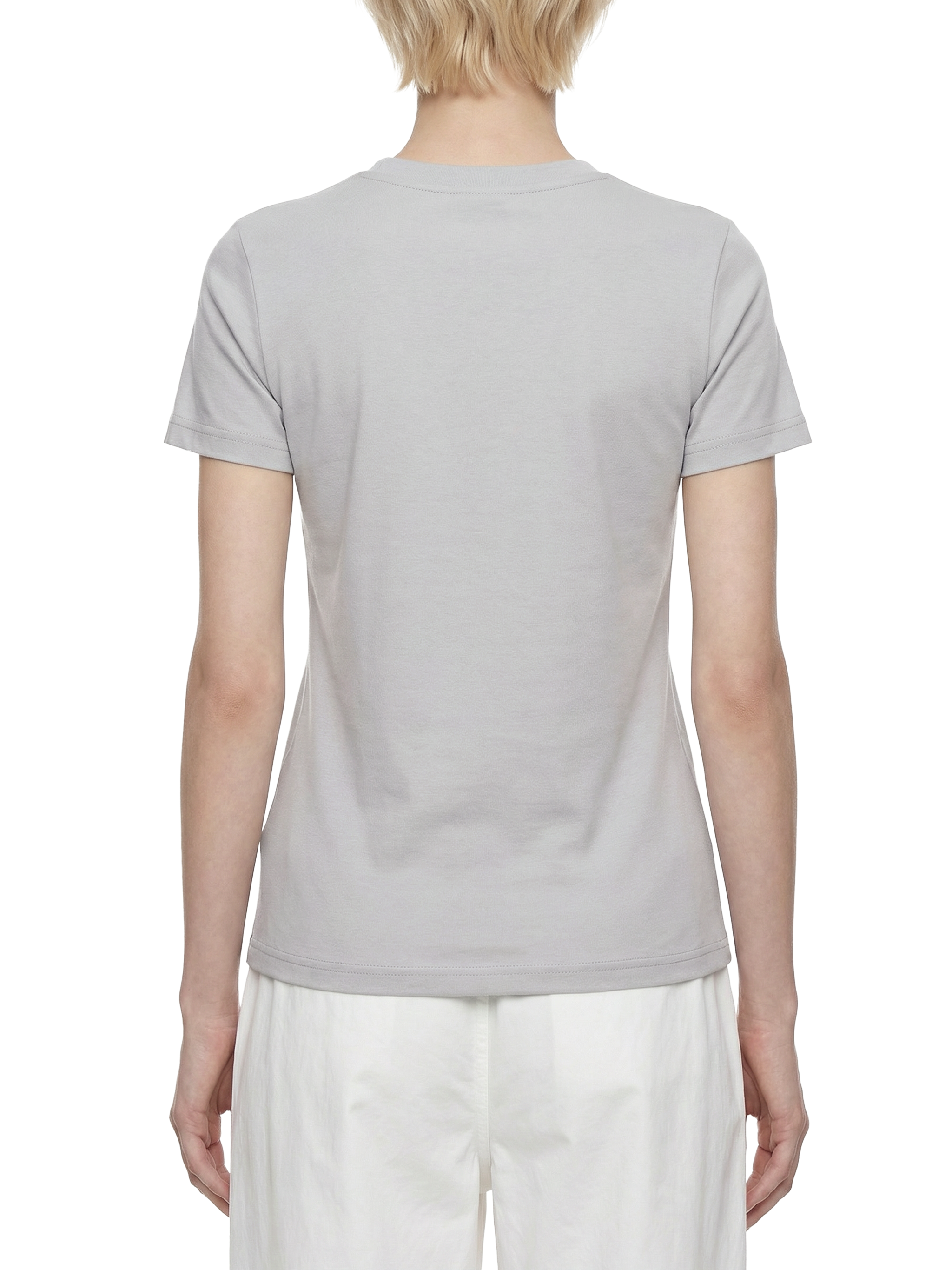 ODMPOD Essential Standard Shoulder T-Shirt in white, featuring a classic fit and soft fabric, shown on a plain background.