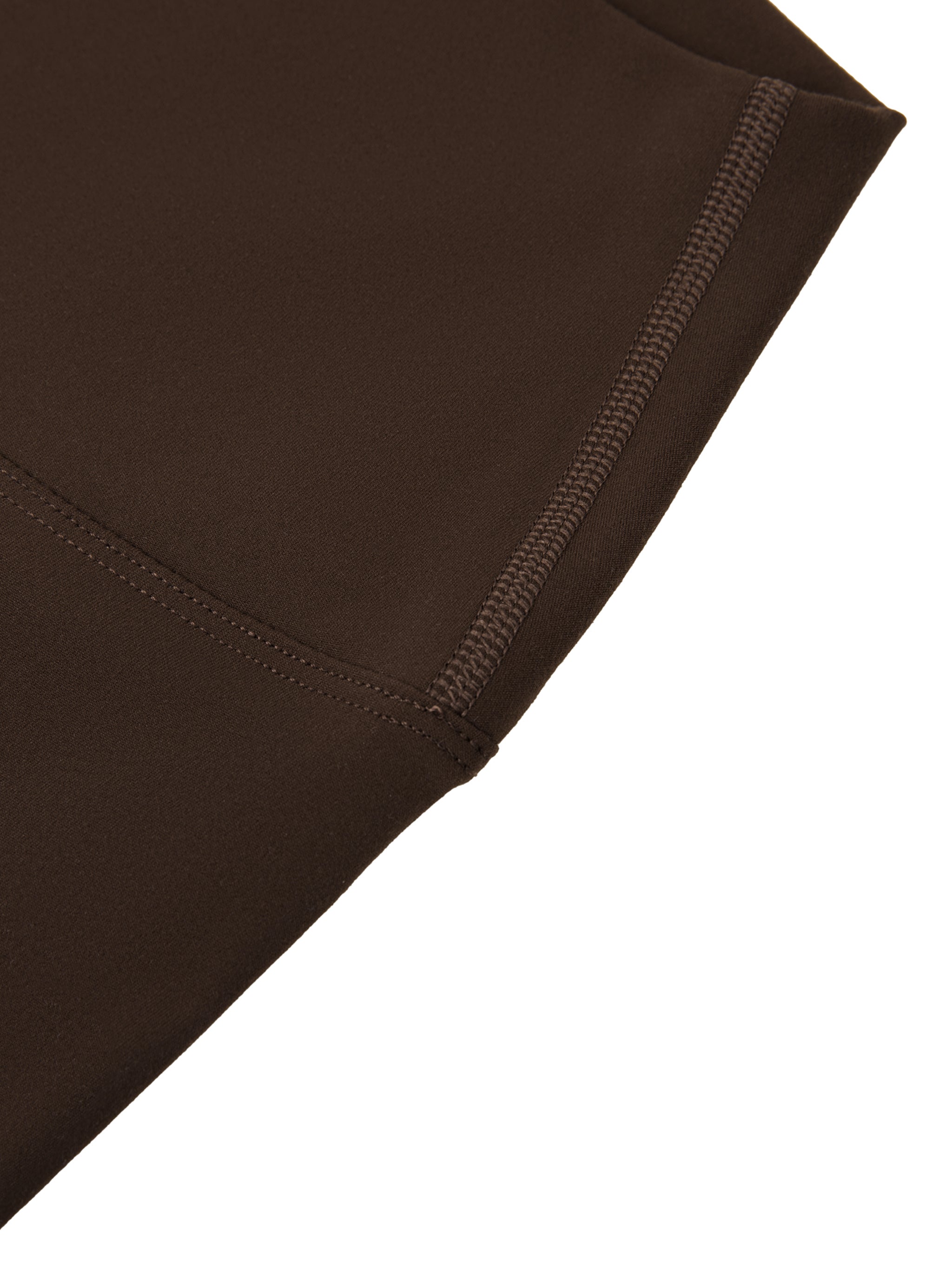 ODMPOD high-waisted yoga leggings shown in a close-up image emphasizing the stretchy, comfortable fabric and sleek fit.