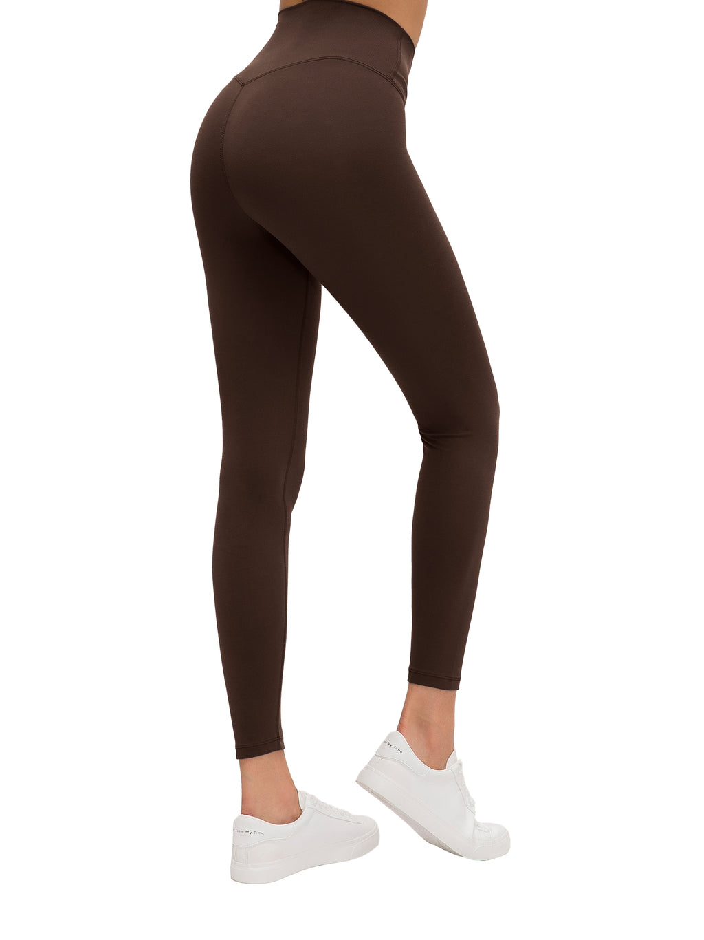 ODMPOD high-waisted yoga leggings shown in black, featuring a stretchy, comfortable fit perfect for activewear and yoga practice.