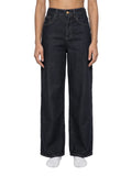 ODMPOD straight-leg denim jeans showing classic blue denim fabric and sleek fit on a model.