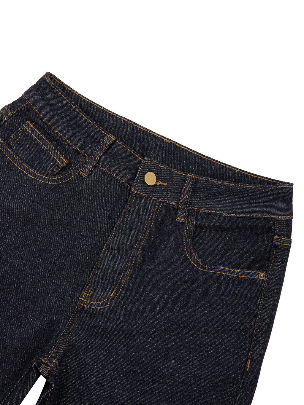 ODMPOD high-rise skinny jeans shown in a close-up, featuring a fitted silhouette and classic denim fabric.