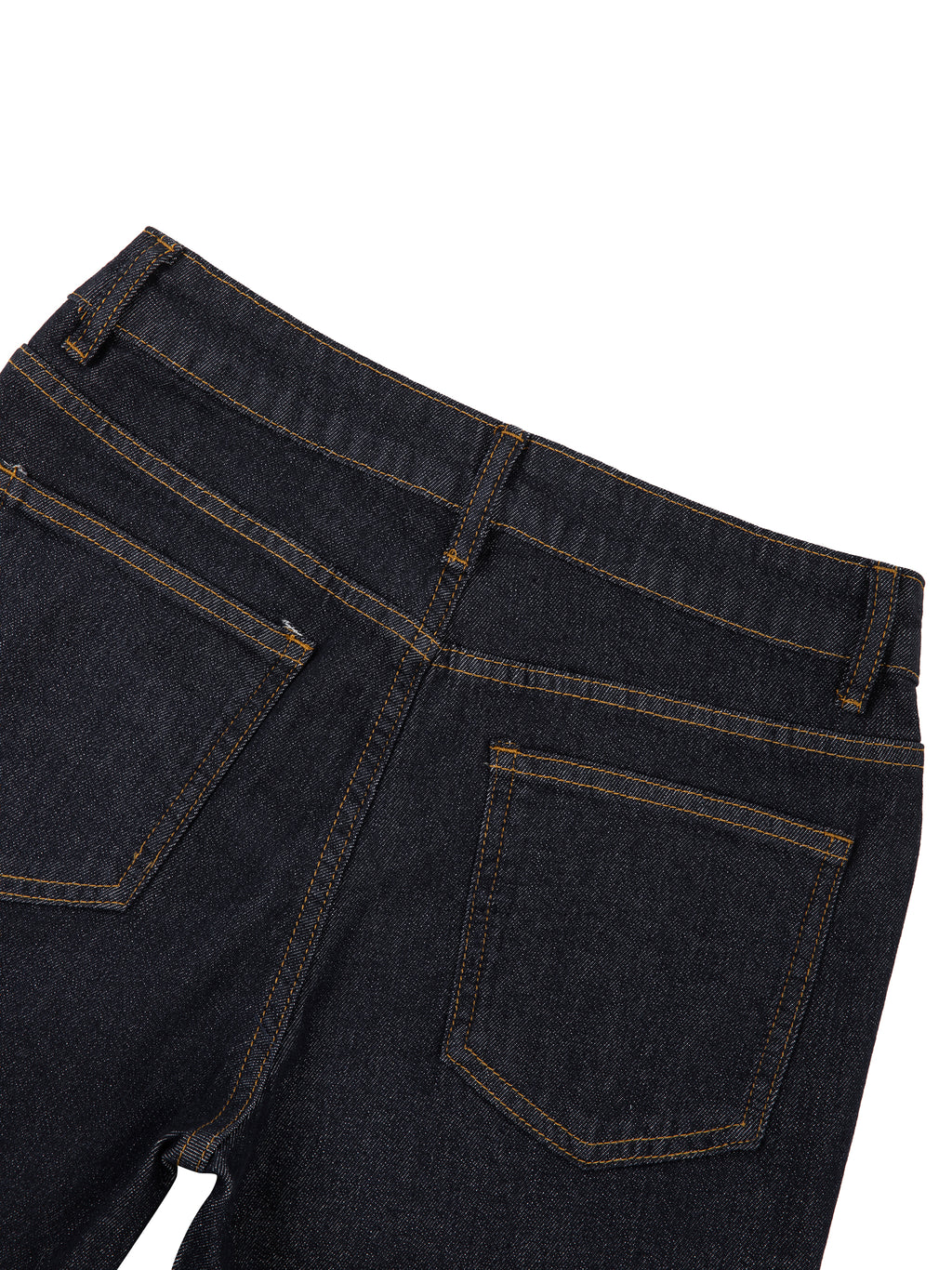 Odmpod high-rise skinny jeans shown in dark denim with a fitted waist and tapered leg style.