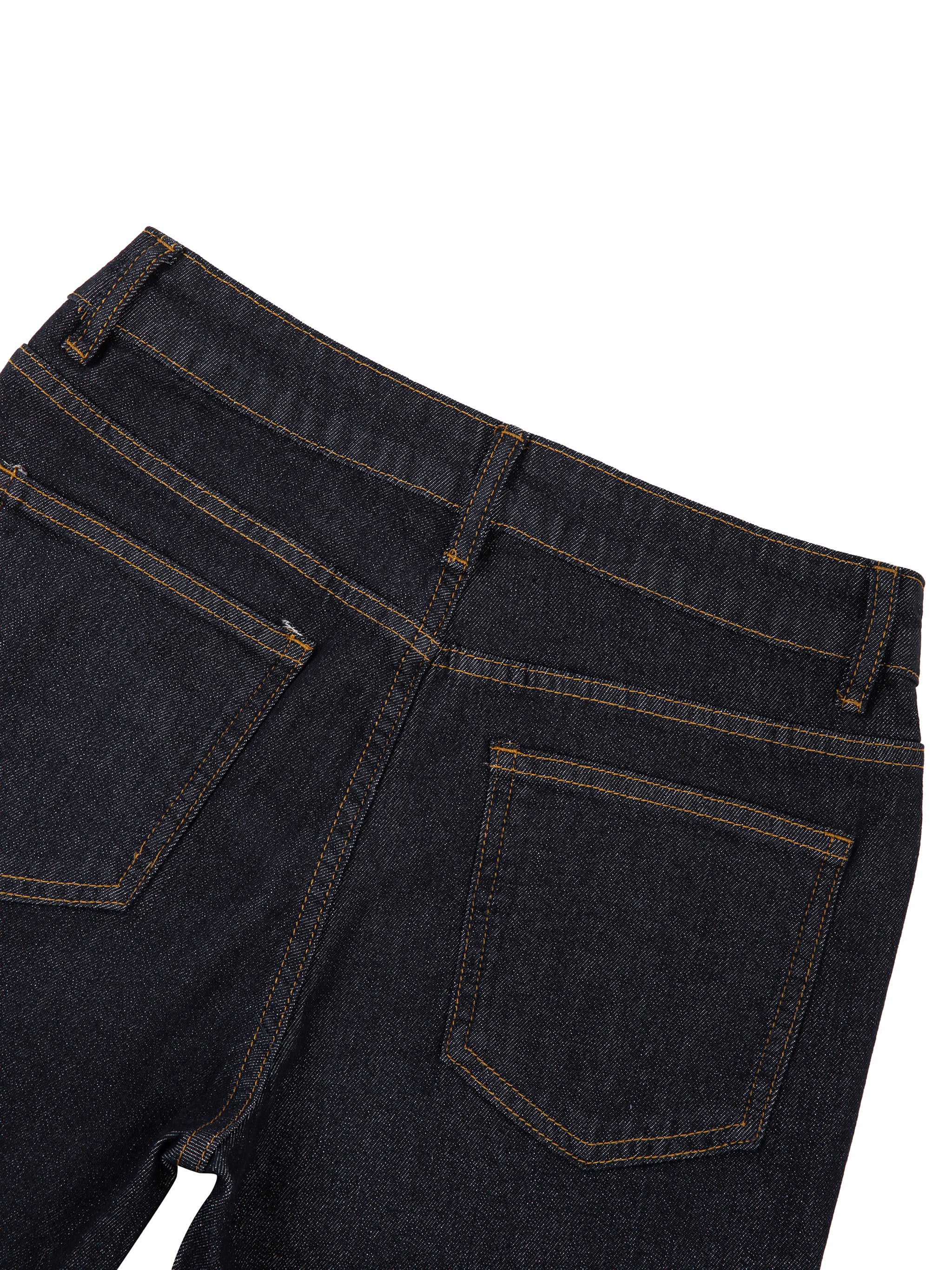 Odmpod high-rise skinny jeans shown in dark denim with a fitted waist and tapered leg style.
