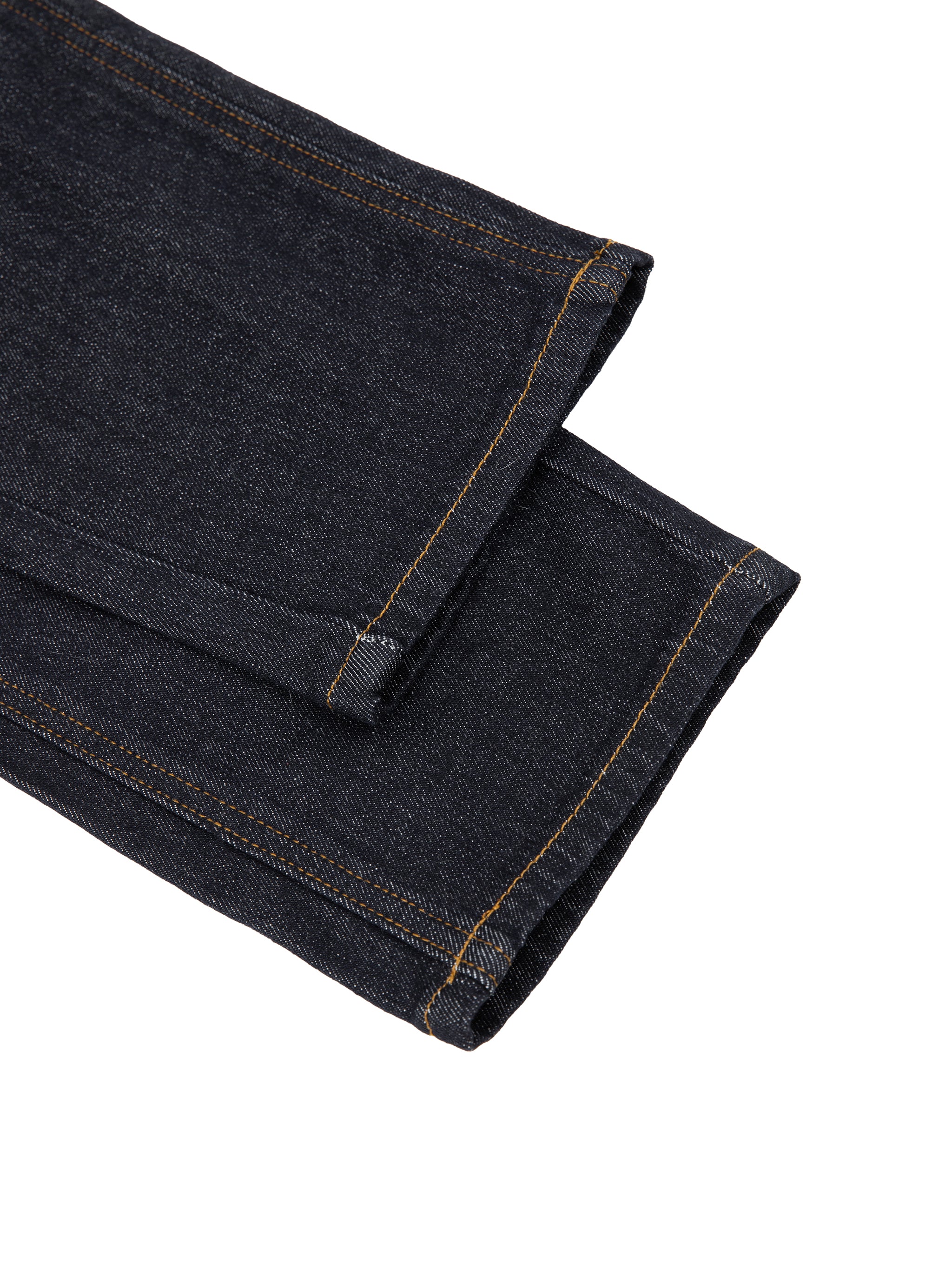 ODMPOD high-rise skinny jeans displayed on a model, showcasing slim fit and dark denim fabric with classic five-pocket design.
