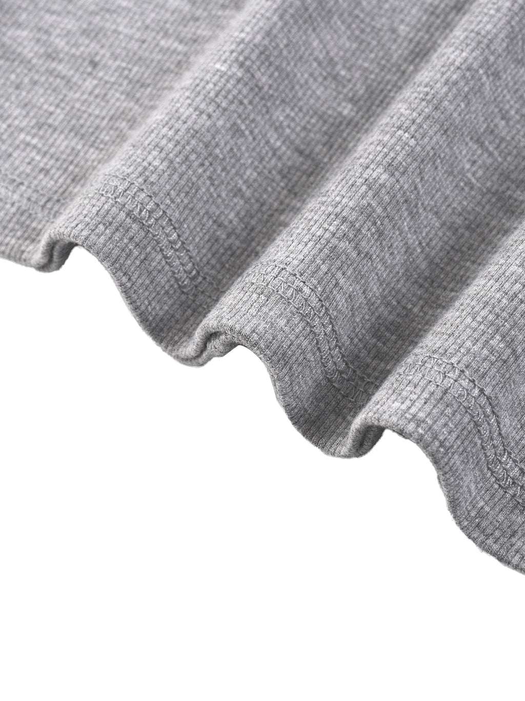 White ribbed Henley tank top by ODMPOD with a button-up neckline and sleeveless design, displayed on a neutral background.