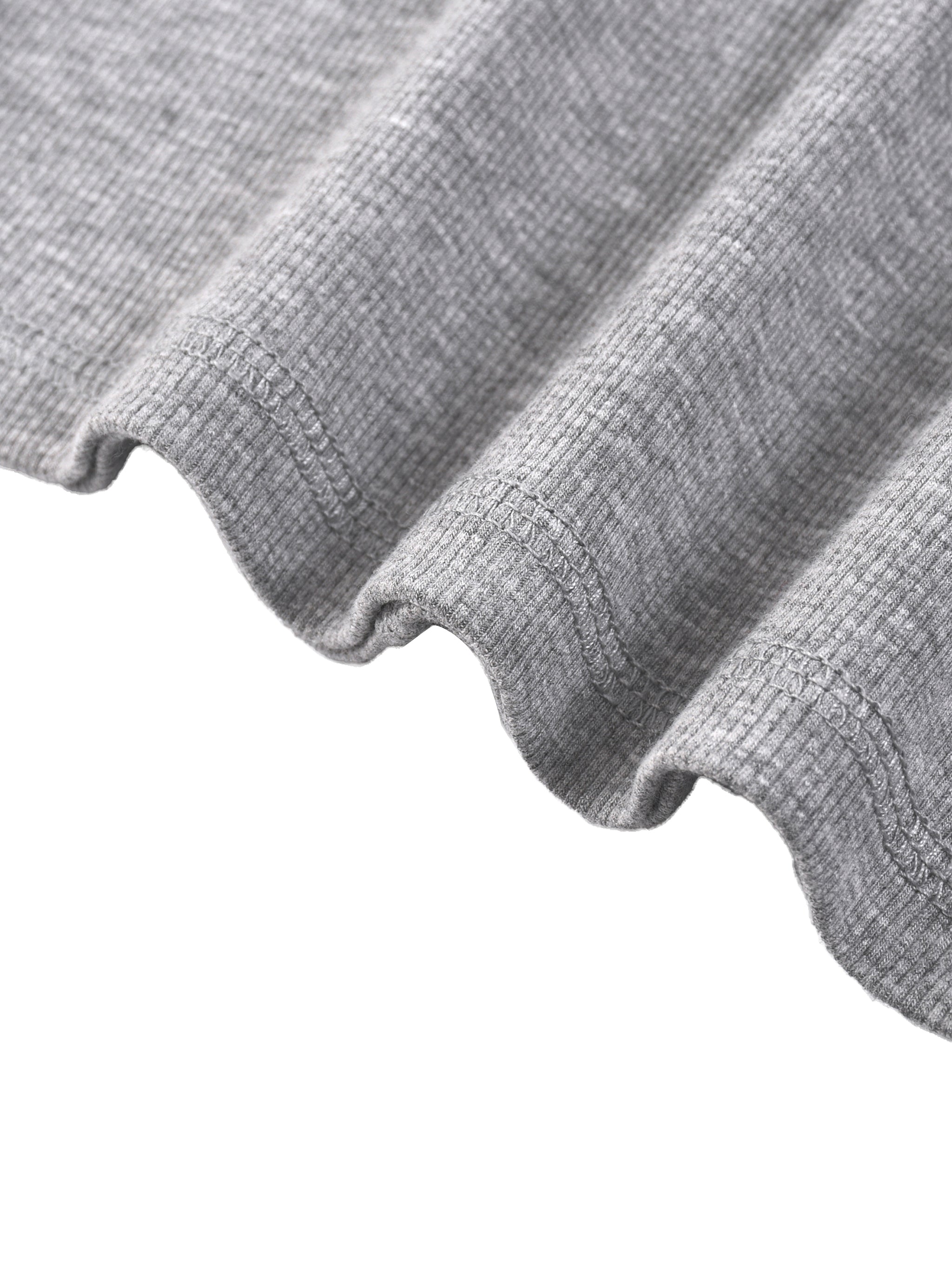White ribbed Henley tank top by ODMPOD with a button-up neckline and sleeveless design, displayed on a neutral background.