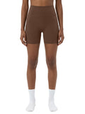 Odmpod high-waisted pocket biker shorts featuring a snug fit, front pockets, and a sleek, stylish design for active and casual wear.