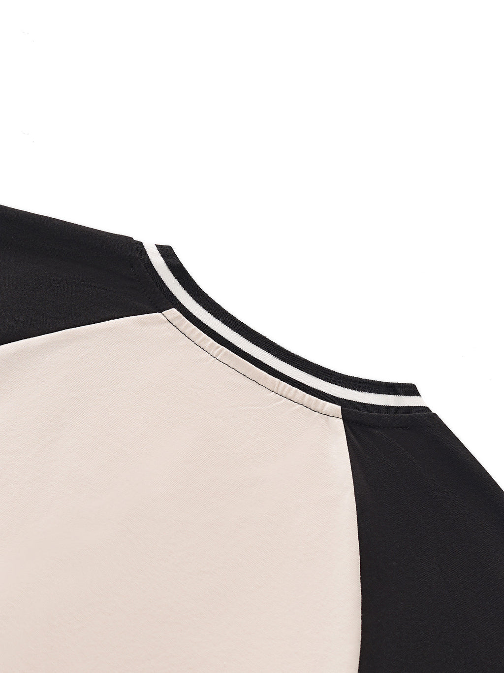 ODMPOD color block ruched T-shirt featuring a stylish design with ruching details and vibrant color blocks.