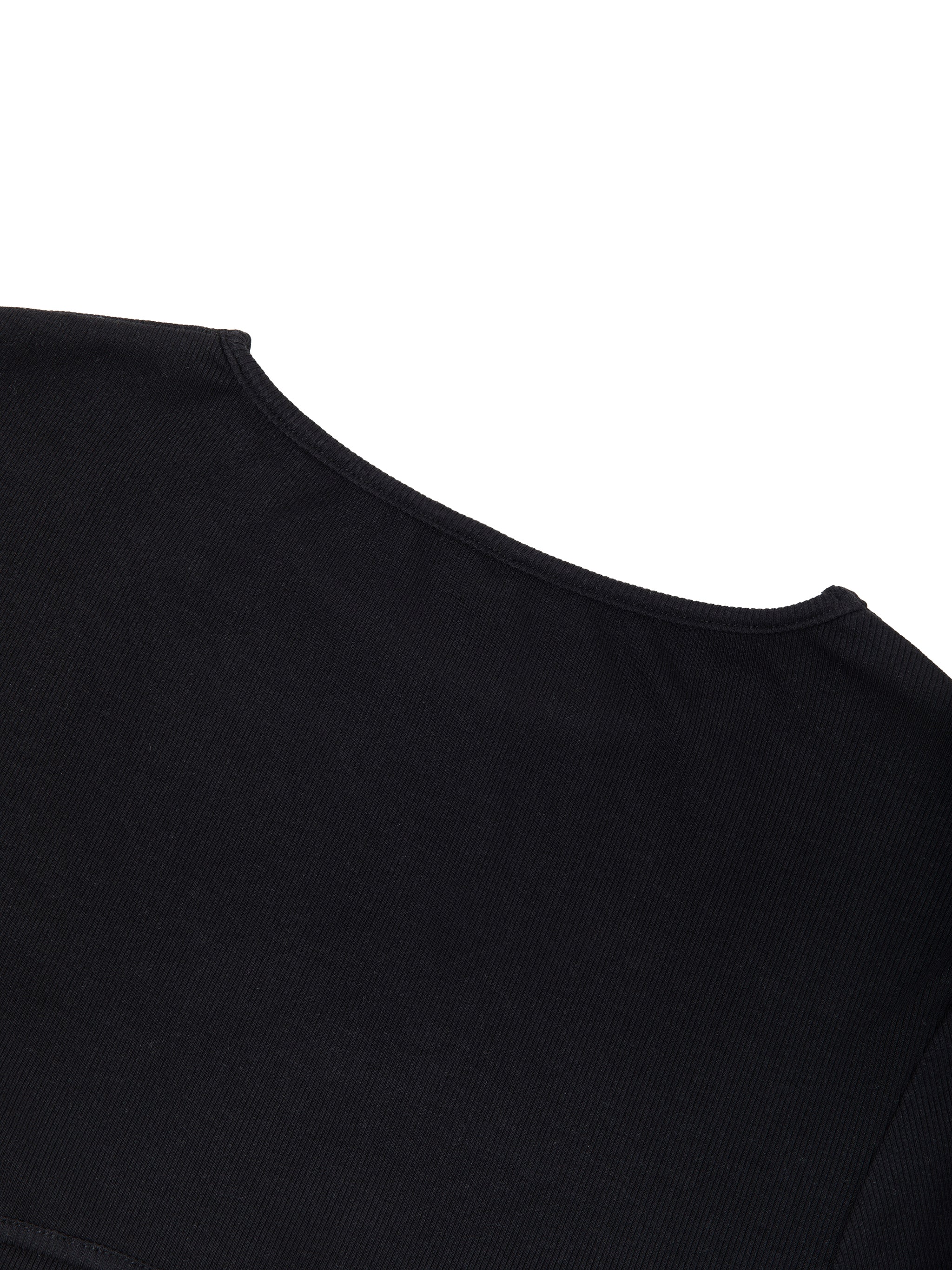 White slim fit boatneck T-shirt from ODMPOD with a classic neckline and casual style, shown on a plain background.