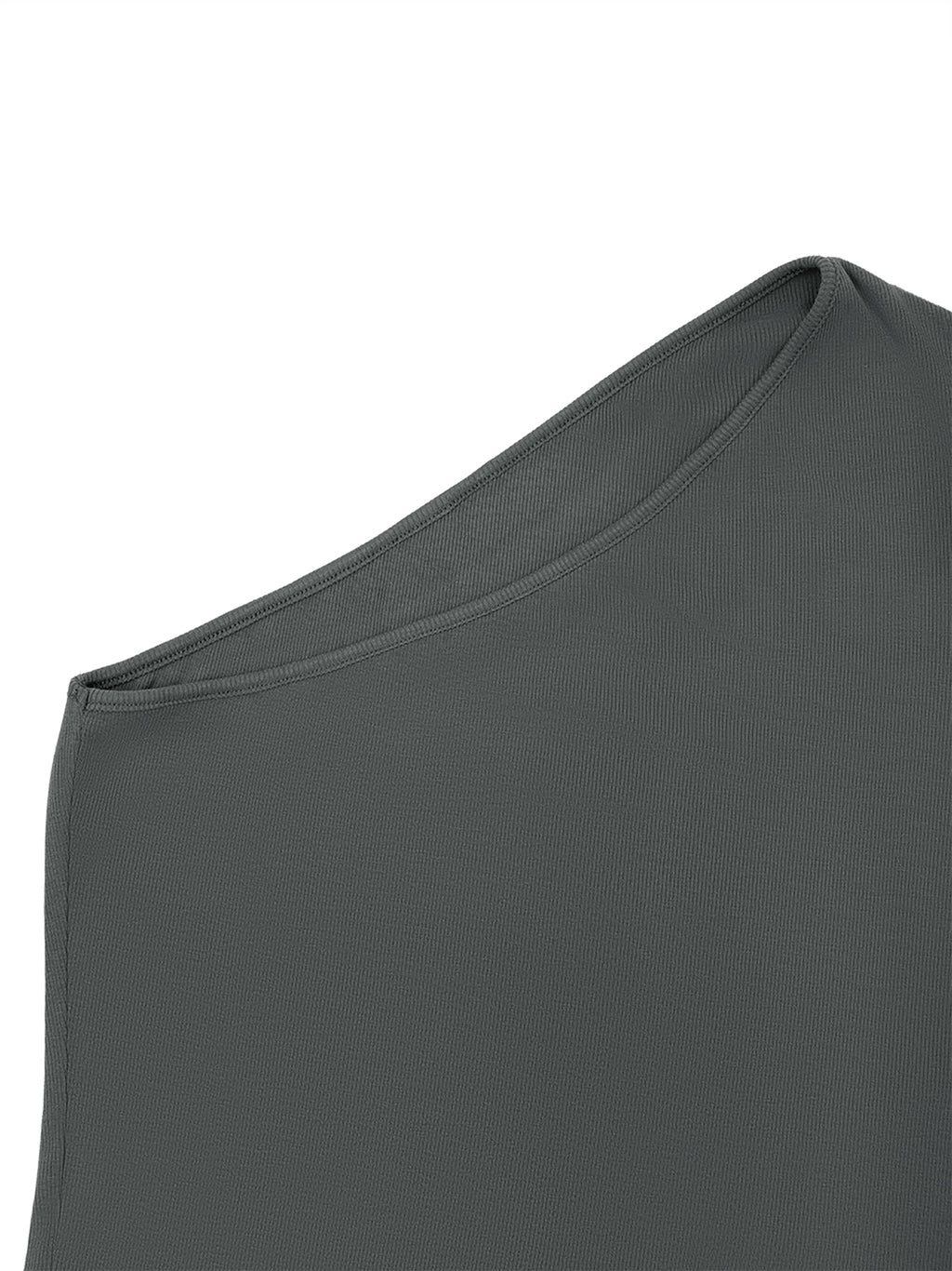 ODMPOD one-shoulder crop T-shirt featuring a stylish design, displayed on a mannequin with a casual, trendy look.
