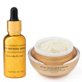EpiLynx pore refining and brightening skincare set with serum and cream, vegan and hypoallergenic, for radiant skin.