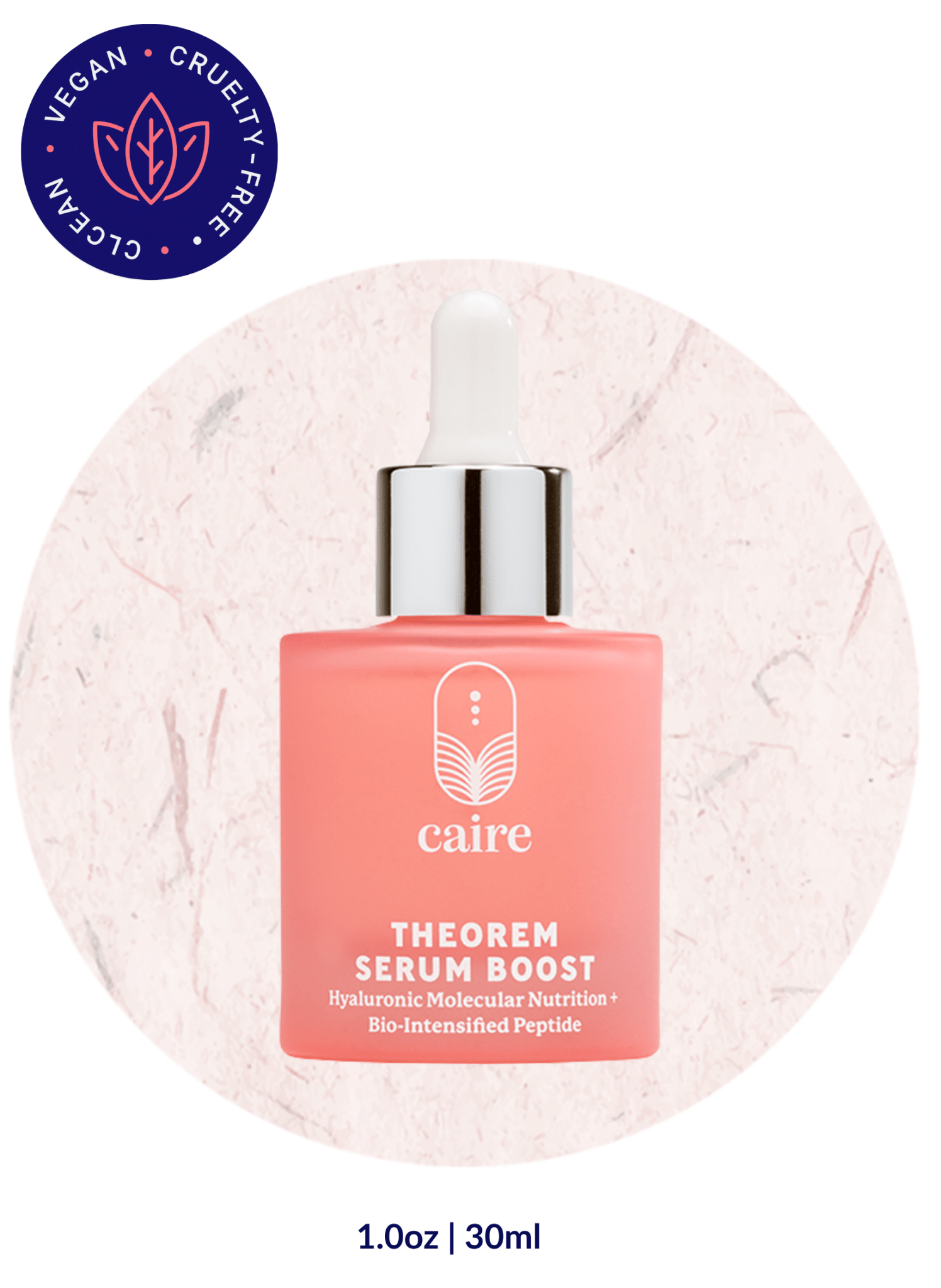 Caire Beauty Theorem Serum Boost in a sleek bottle, showcasing the serum's smooth texture and modern packaging.